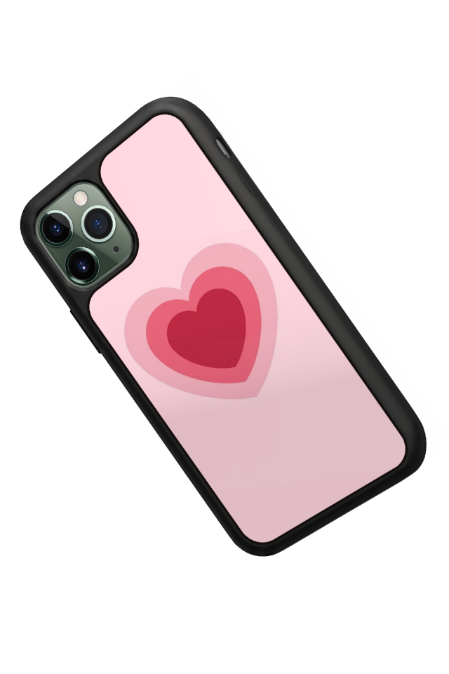 iPhone 11 Pro Max Uyumlu Kalp Love Tasarımlı Glossy Premium Kılıf