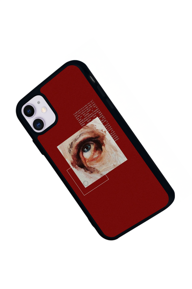 iPhone 11 Uyumlu Kirmizi Tasarımlı Glossy Premium Kılıf