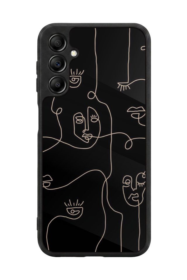 Samsung Galaxy A14 Uyumlu Line Art Tasarımlı Glossy Premium Kılıf