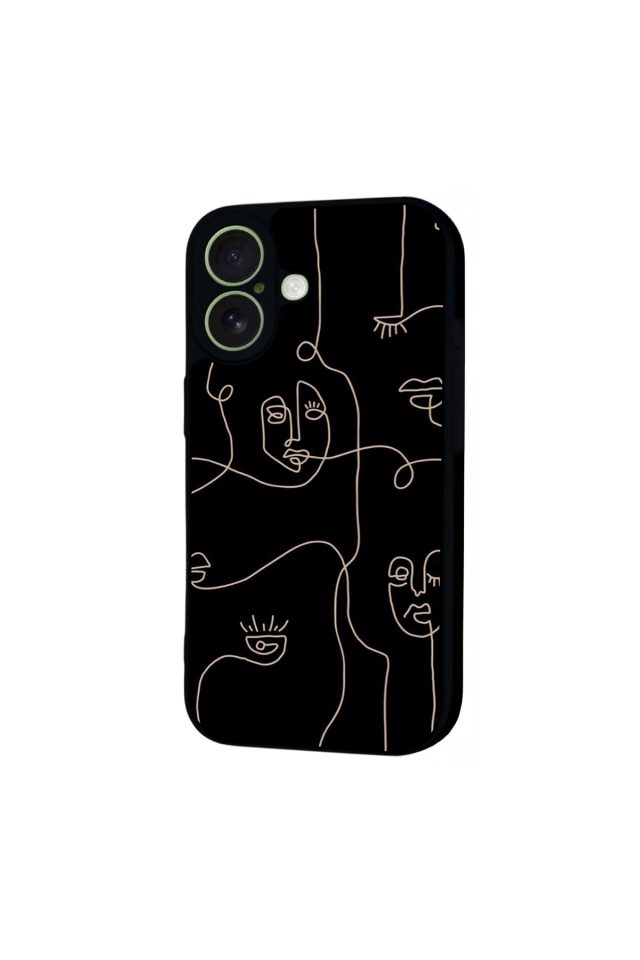 iPhone 17 Uyumlu Line Art Tasarımlı Glossy Premium Kılıf