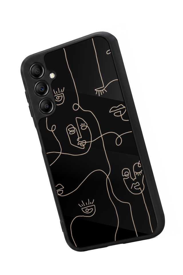 Samsung Galaxy A14 Uyumlu Line Art Tasarımlı Glossy Premium Kılıf