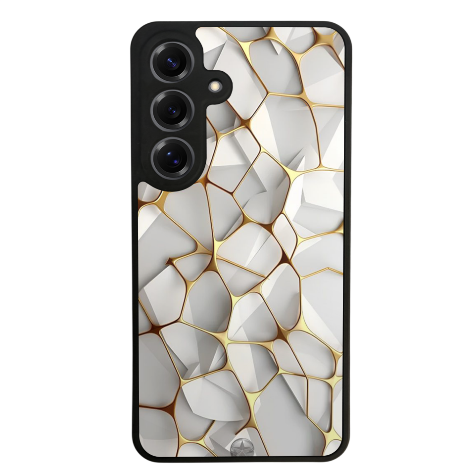 Samsung Galaxy S25 Uyumlu Mermer Marble Tasarımlı Glossy Premium Kılıf