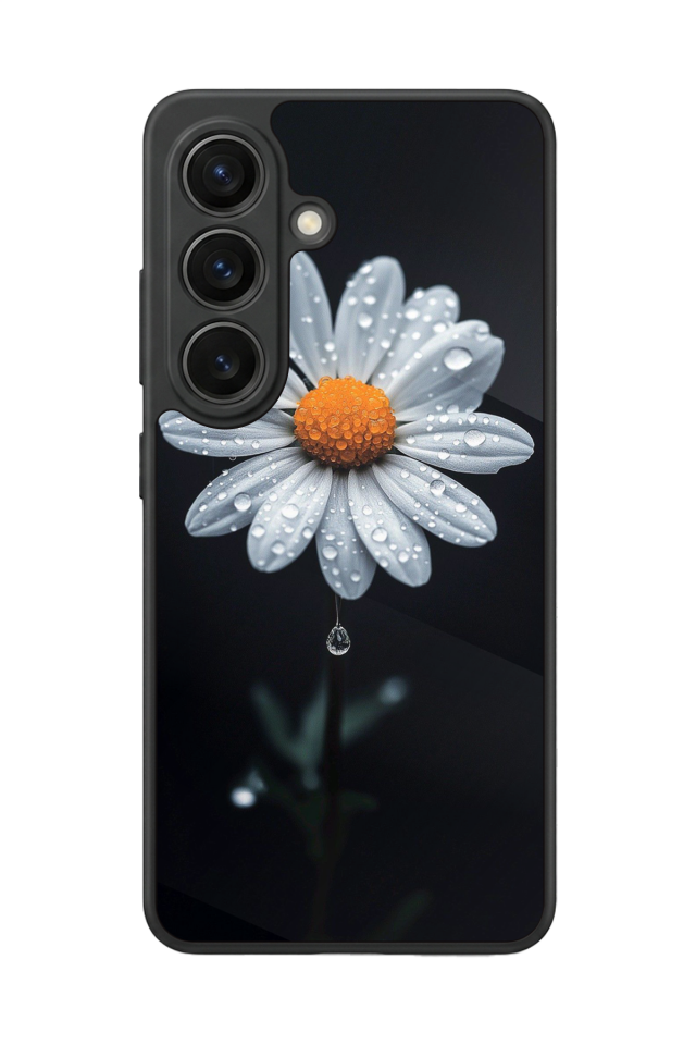 Samsung Galaxy S26 Uyumlu Papatya Tasarımlı Glossy Premium Kılıf