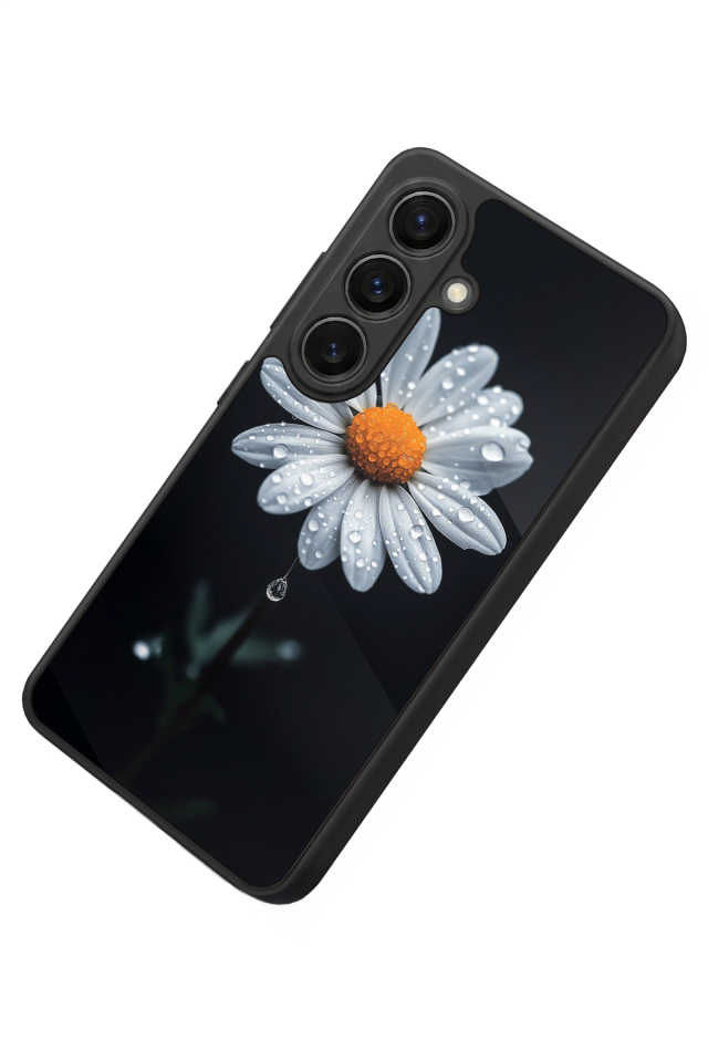Samsung Galaxy S26 Uyumlu Papatya Tasarımlı Glossy Premium Kılıf
