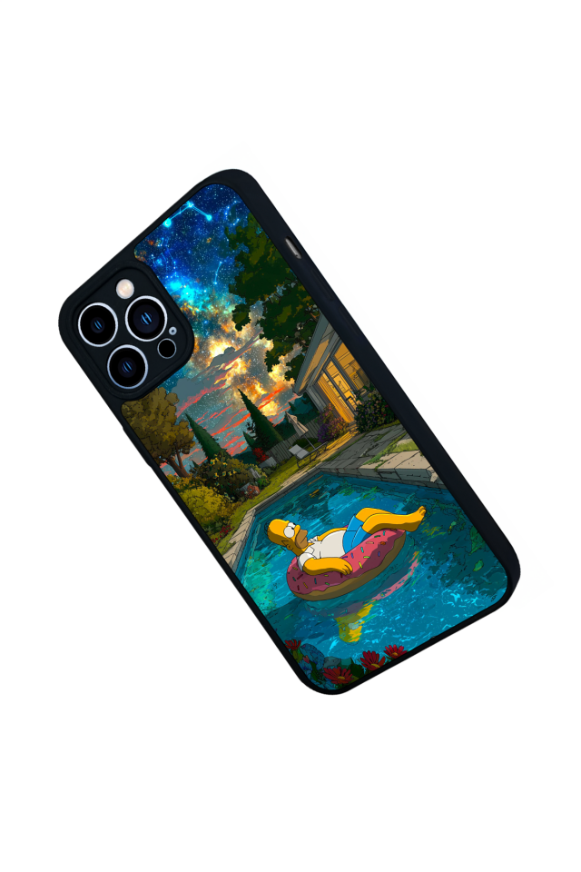 iPhone 12 Pro Max Uyumlu The Simpsons Tasarımlı Glossy Premium Kılıf