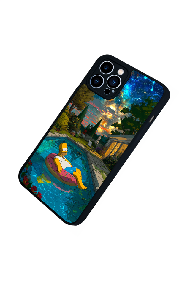 iPhone 12 Pro Max Uyumlu The Simpsons Tasarımlı Glossy Premium Kılıf