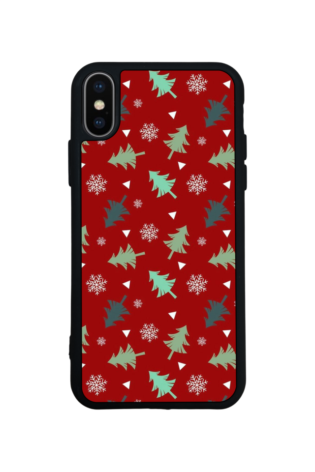 iPhone X/ XS Uyumlu Yilbasi Christmas Tasarımlı Glossy Premium Kılıf