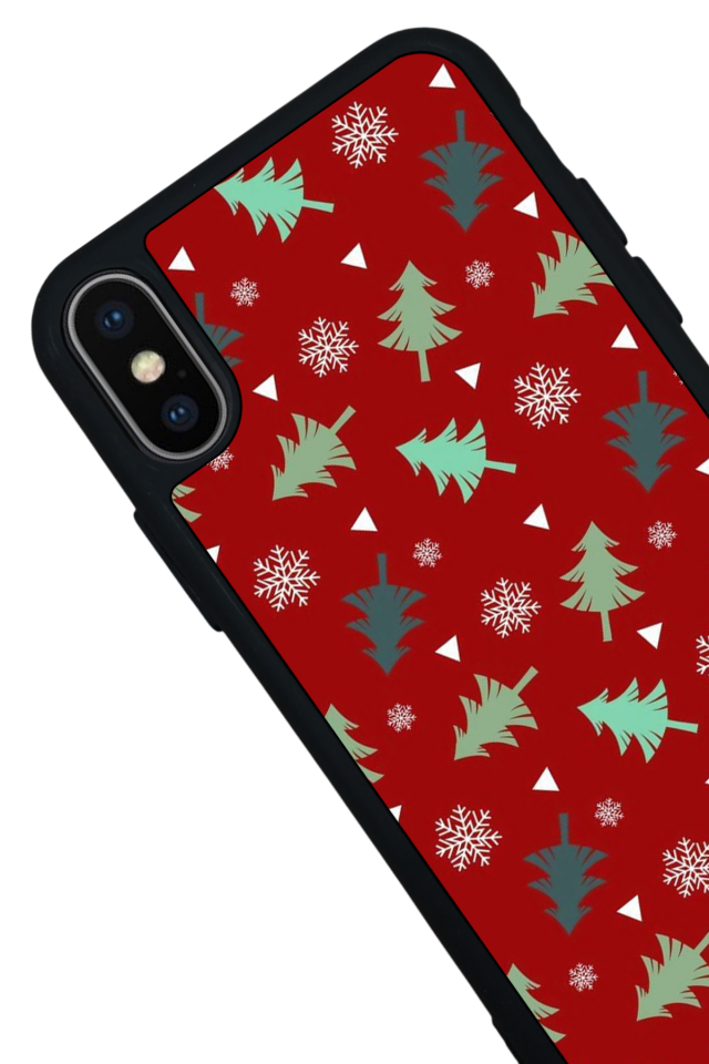 iPhone X/ XS Uyumlu Yilbasi Christmas Tasarımlı Glossy Premium Kılıf