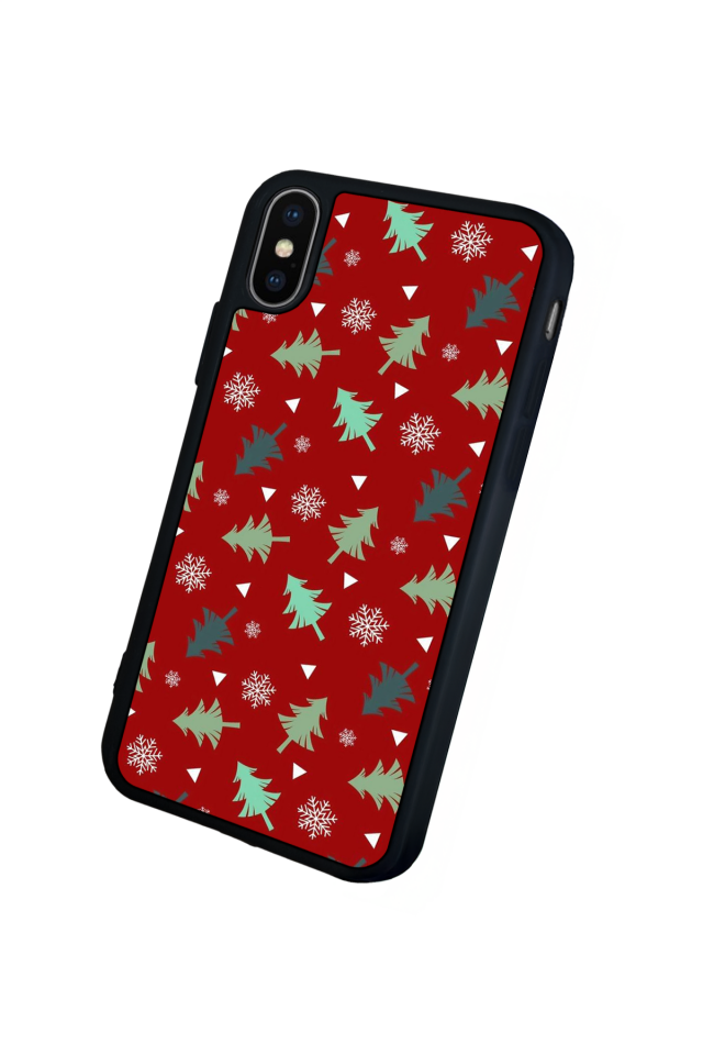 iPhone X/ XS Uyumlu Yilbasi Christmas Tasarımlı Glossy Premium Kılıf
