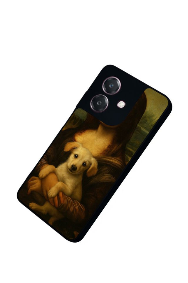 Oppo A3 5G Uyumlu Monalisa Tasarımlı Glossy Premium Kılıf