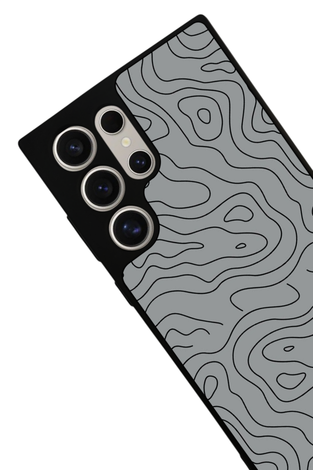 Samsung Galaxy S22 Ultra Uyumlu Çizgi Sanatı Tasarımlı Glossy Premium Kılıf