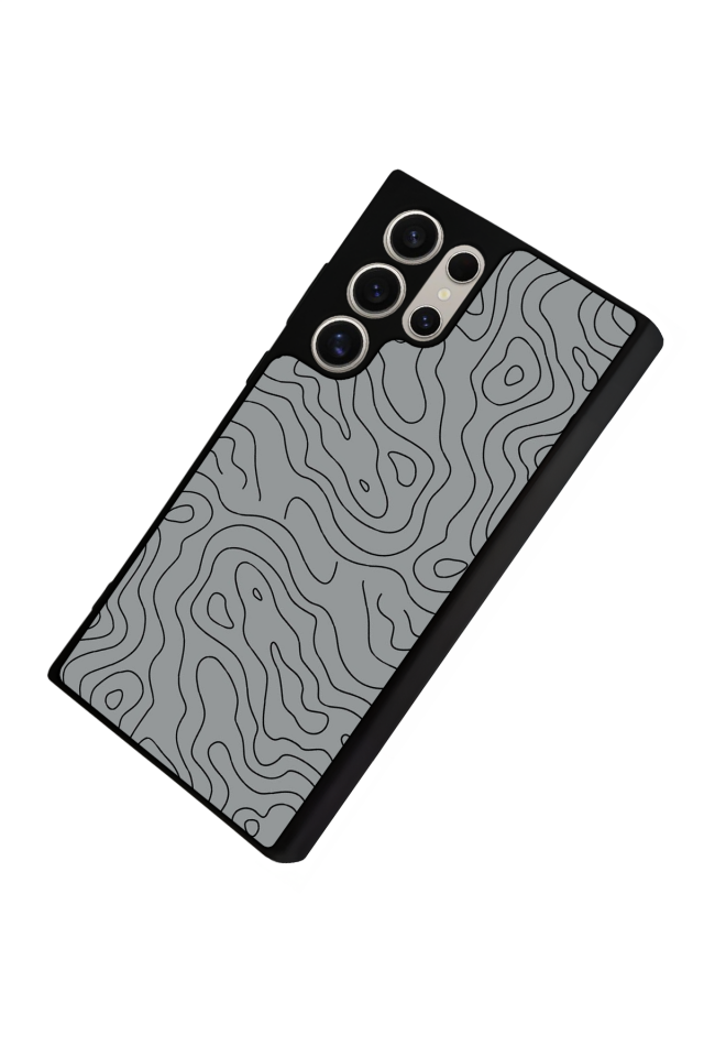 Samsung Galaxy S22 Ultra Uyumlu Çizgi Sanatı Tasarımlı Glossy Premium Kılıf