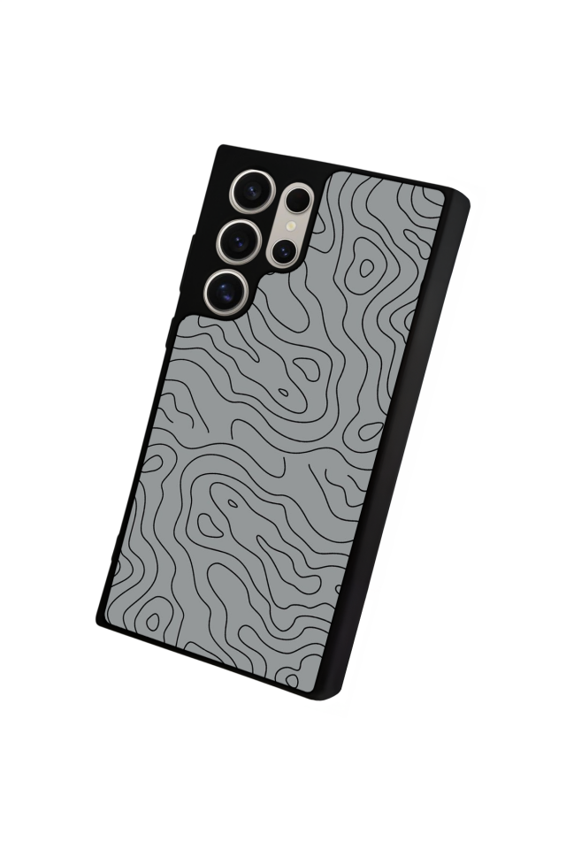 Samsung Galaxy S22 Ultra Uyumlu Çizgi Sanatı Tasarımlı Glossy Premium Kılıf