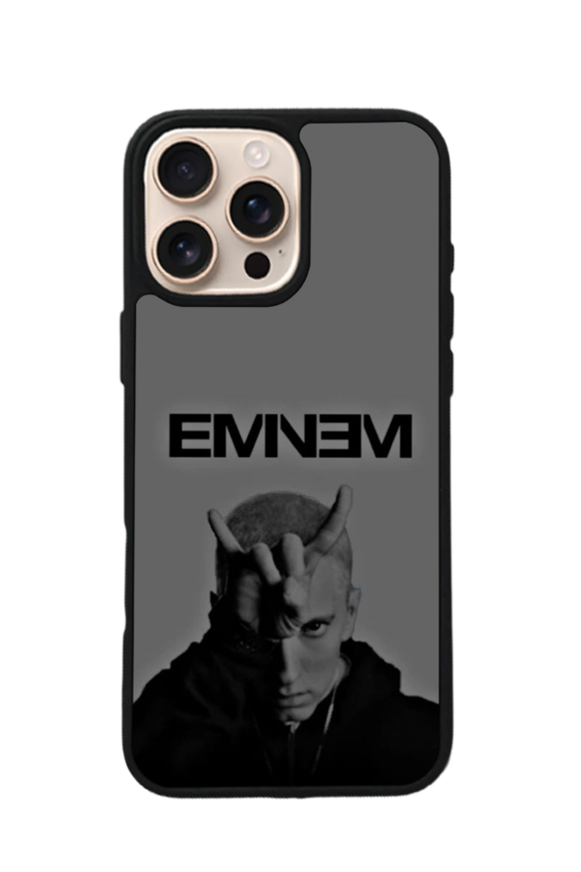 iPhone 16 Pro Uyumlu Eminem Tasarımlı Glossy Premium Kılıf