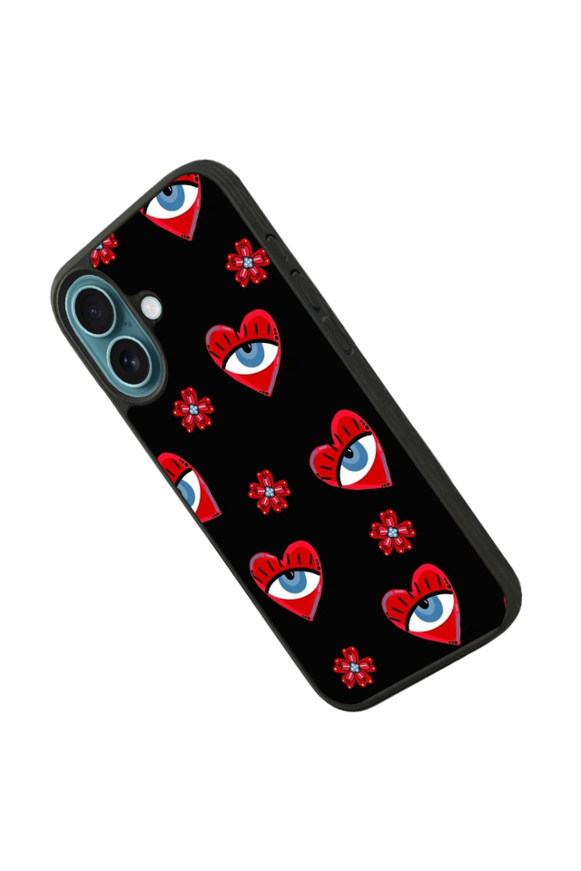 iPhone 16 Uyumlu Göz Tasarımlı Glossy Premium Kılıf