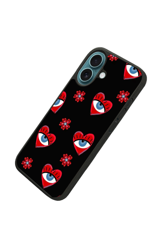 iPhone 16 Uyumlu Göz Tasarımlı Glossy Premium Kılıf