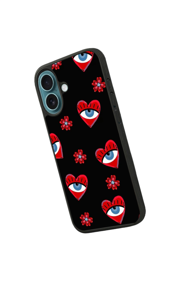 iPhone 16 Uyumlu Göz Tasarımlı Glossy Premium Kılıf