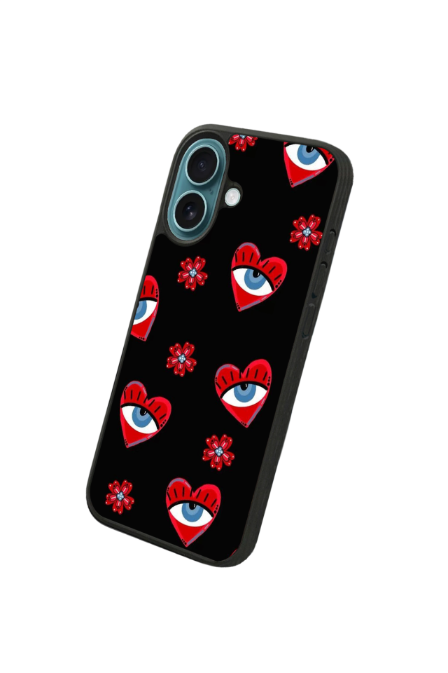 iPhone 16 Uyumlu Göz Tasarımlı Glossy Premium Kılıf