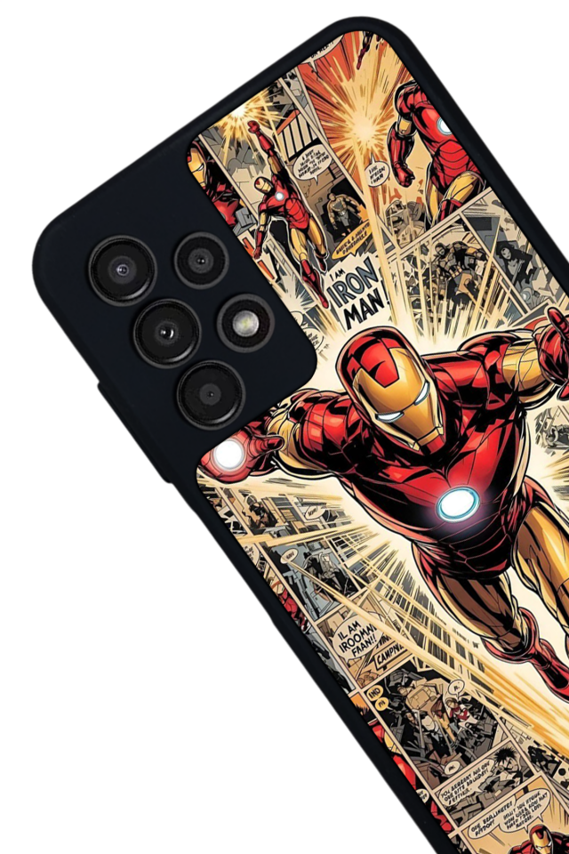 Samsung Galaxy A23 Uyumlu Iron Man ( Demir Adam ) Tasarımlı Glossy Premium Kılıf
