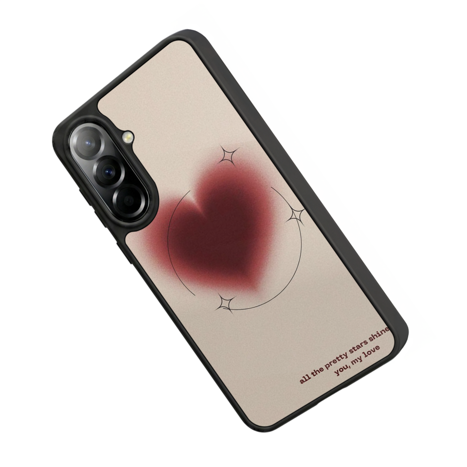 Samsung Galaxy A37 Uyumlu Kalp Love Tasarımlı Glossy Premium Kılıf