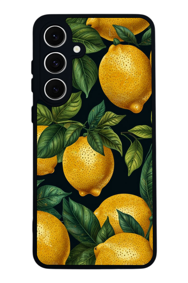 Samsung Galaxy S24 FE Uyumlu Limon Tasarımlı Glossy Premium Kılıf