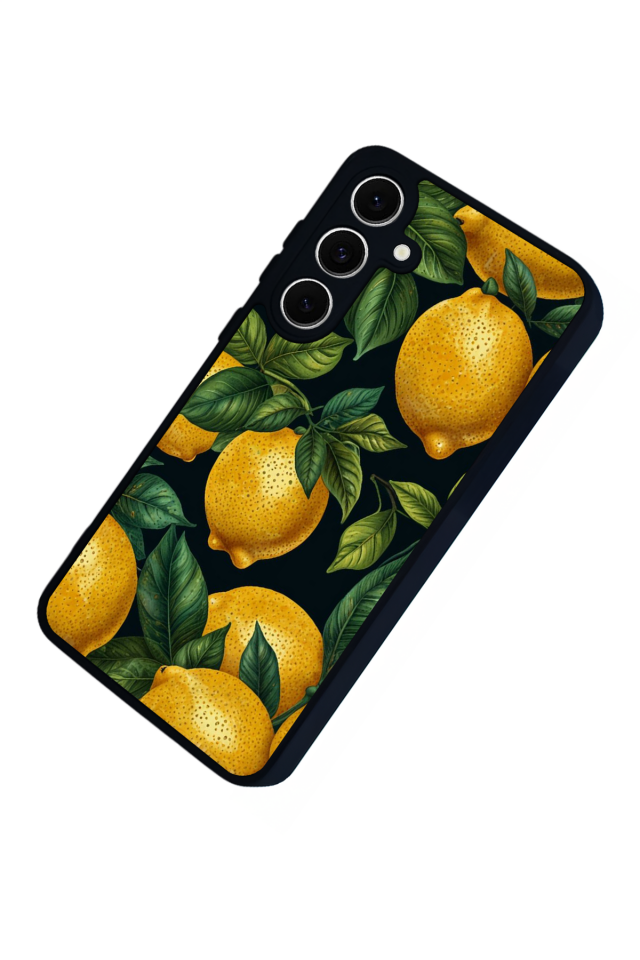 Samsung Galaxy S24 FE Uyumlu Limon Tasarımlı Glossy Premium Kılıf