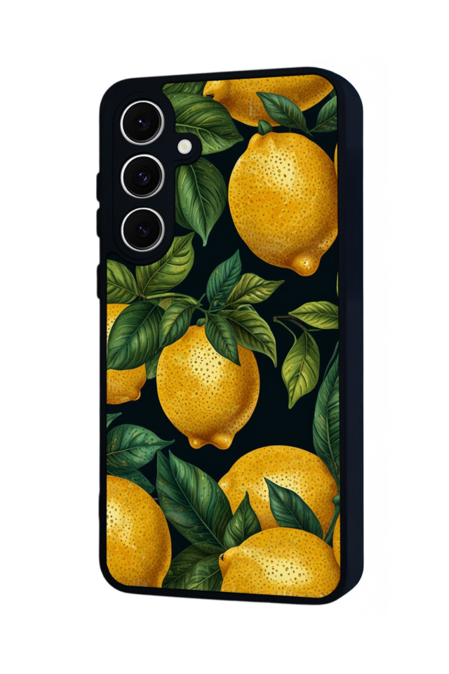 Samsung Galaxy S24 FE Uyumlu Limon Tasarımlı Glossy Premium Kılıf