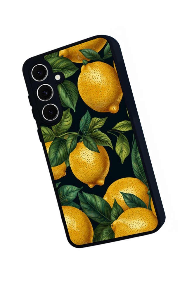 Samsung Galaxy S24 FE Uyumlu Limon Tasarımlı Glossy Premium Kılıf