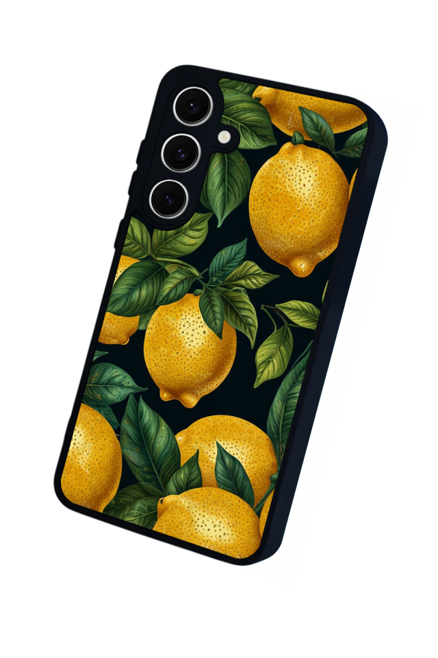 Samsung Galaxy S24 FE Uyumlu Limon Tasarımlı Glossy Premium Kılıf