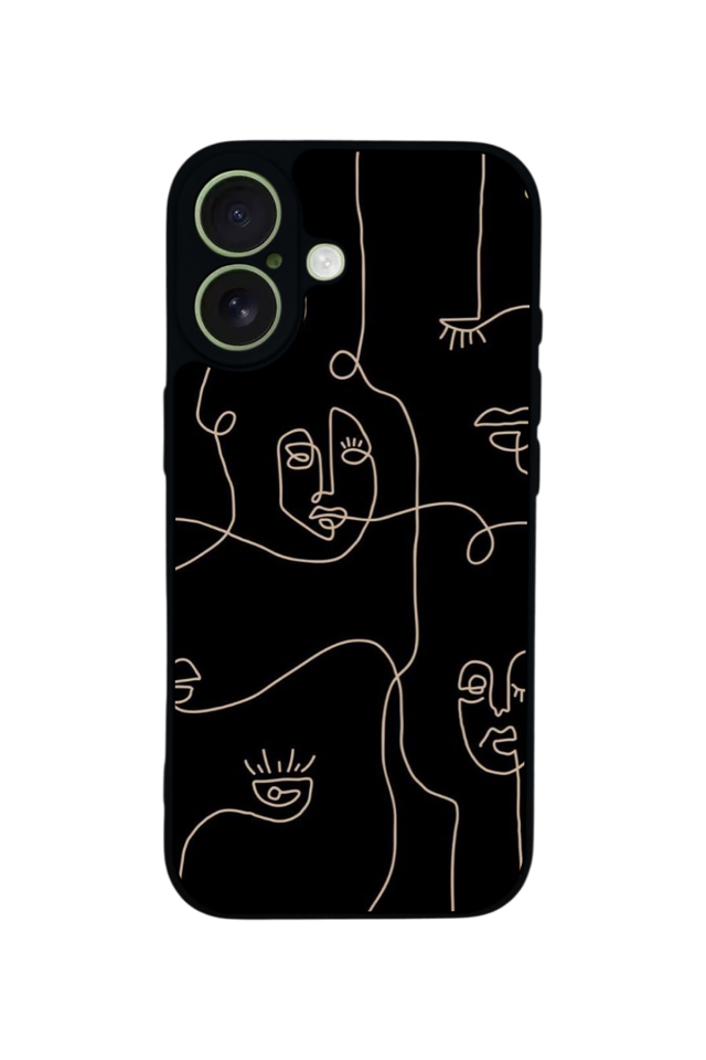 iPhone 17 Uyumlu Line Art Tasarımlı Glossy Premium Kılıf