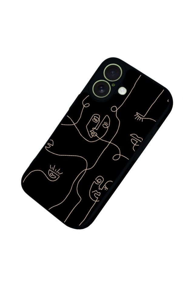 iPhone 17 Uyumlu Line Art Tasarımlı Glossy Premium Kılıf