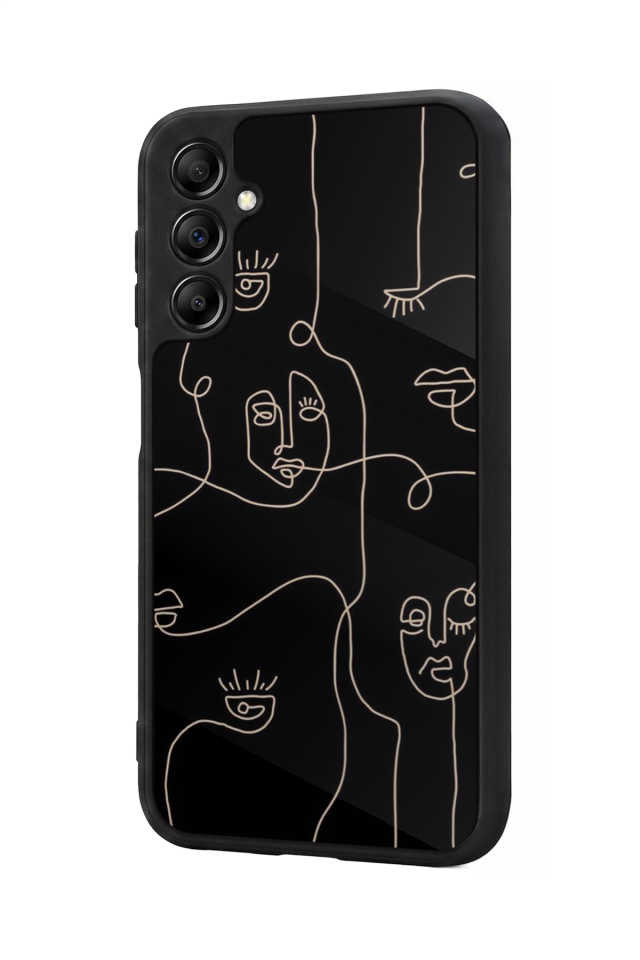 Samsung Galaxy A14 Uyumlu Line Art Tasarımlı Glossy Premium Kılıf