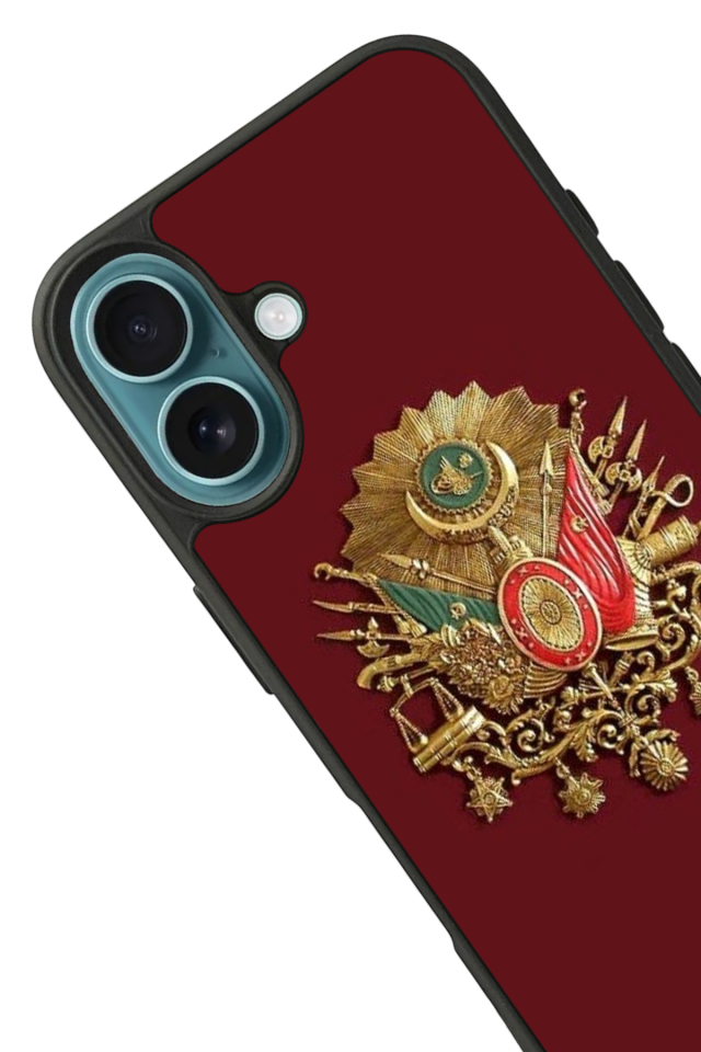 iPhone 16 Uyumlu Osmanli Tugrasi Tasarımlı Glossy Premium Kılıf