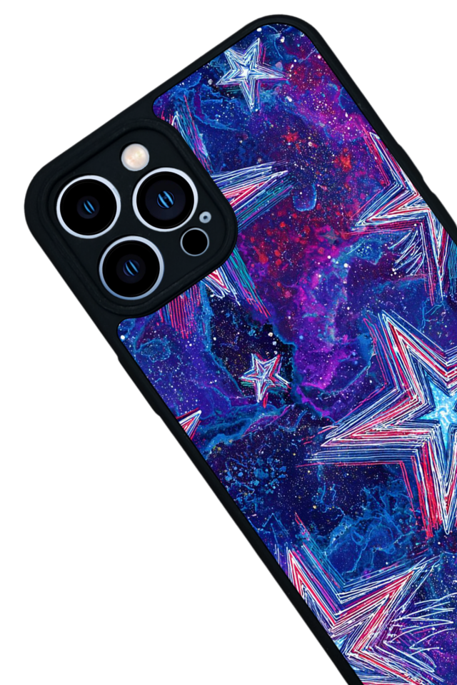 iPhone 13 Pro Max Uyumlu Retro Yildizlar Tasarımlı Glossy Premium Kılıf