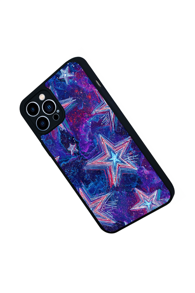 iPhone 13 Pro Max Uyumlu Retro Yildizlar Tasarımlı Glossy Premium Kılıf