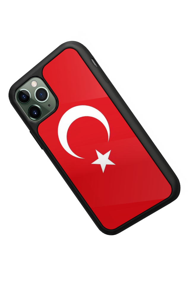 iPhone 11 Pro Uyumlu Türk Bayragi Tasarımlı Glossy Premium Kılıf