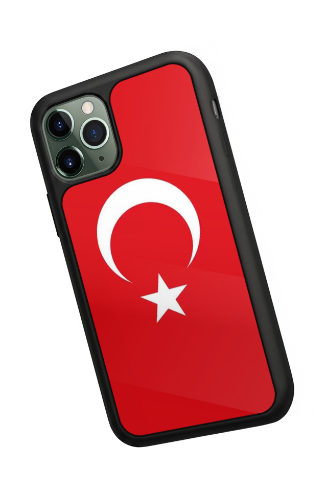 iPhone 11 Pro Uyumlu Türk Bayragi Tasarımlı Glossy Premium Kılıf