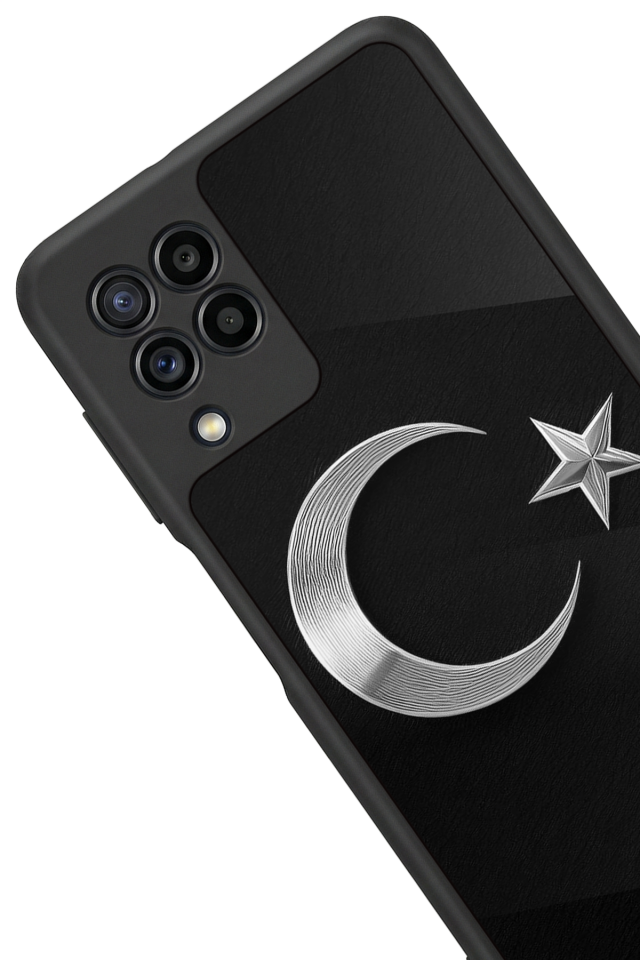 Samsung Galaxy M22 Uyumlu Türk Bayragi Tasarımlı Glossy Premium Kılıf