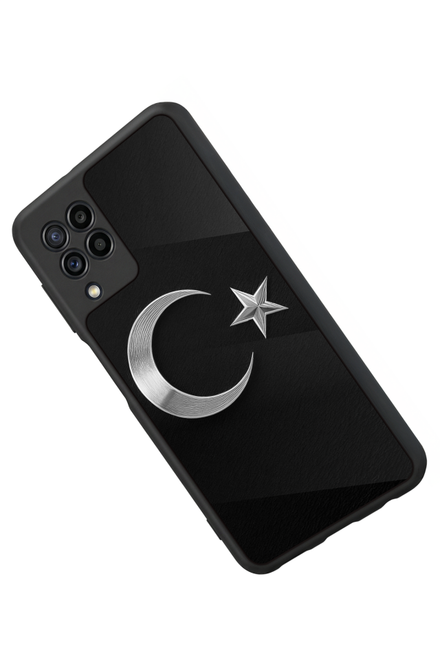 Samsung Galaxy M22 Uyumlu Türk Bayragi Tasarımlı Glossy Premium Kılıf