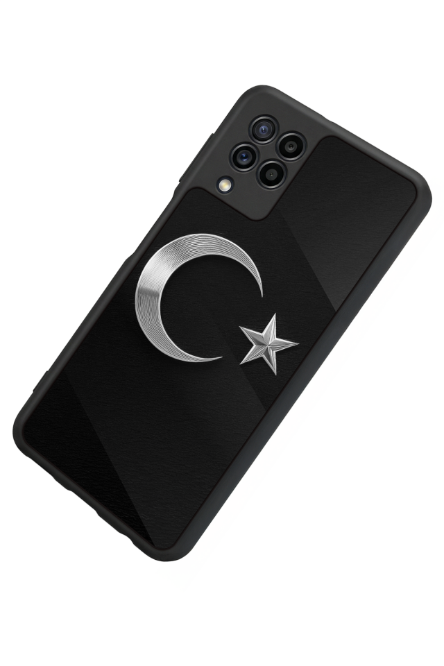 Samsung Galaxy M22 Uyumlu Türk Bayragi Tasarımlı Glossy Premium Kılıf