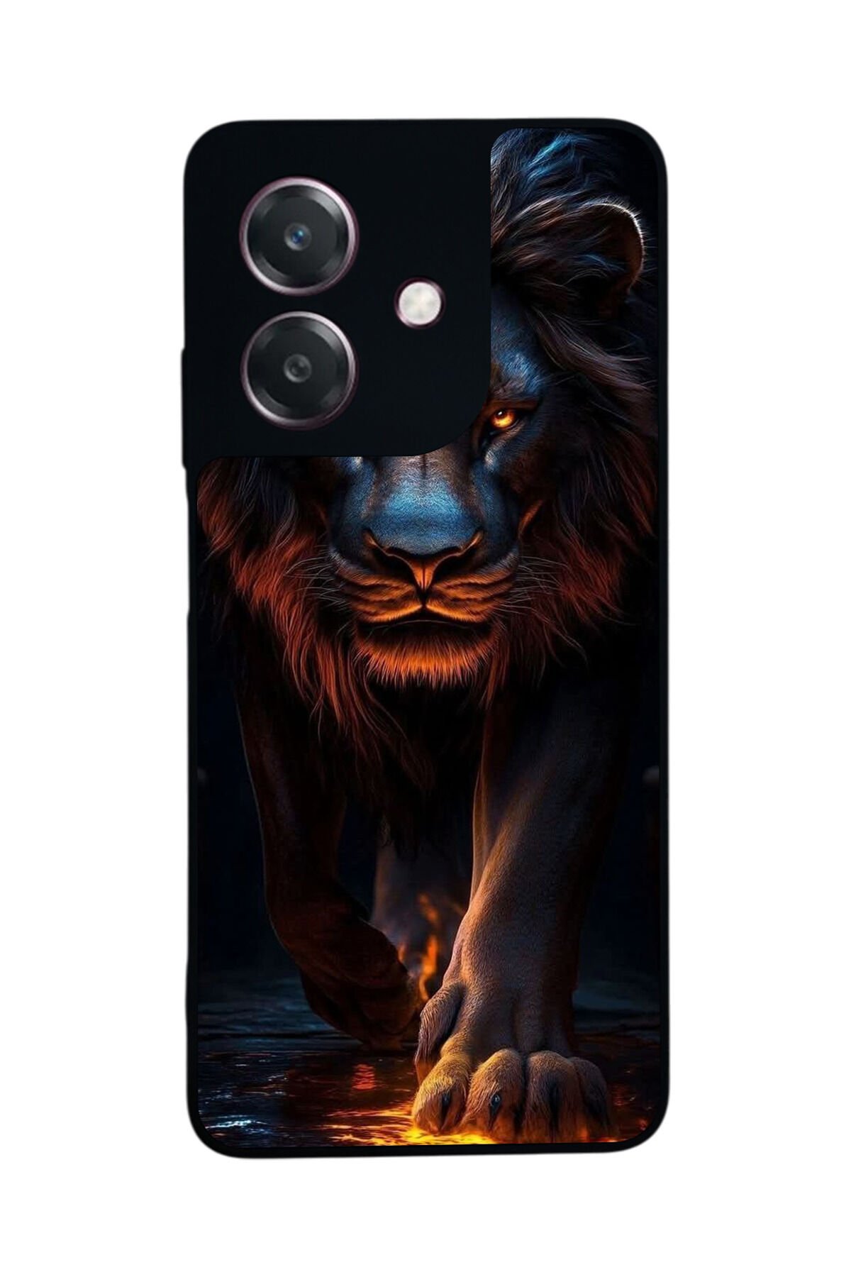 Oppo A3 5G Uyumlu Aslan Tasarımlı Glossy Premium Kılıf