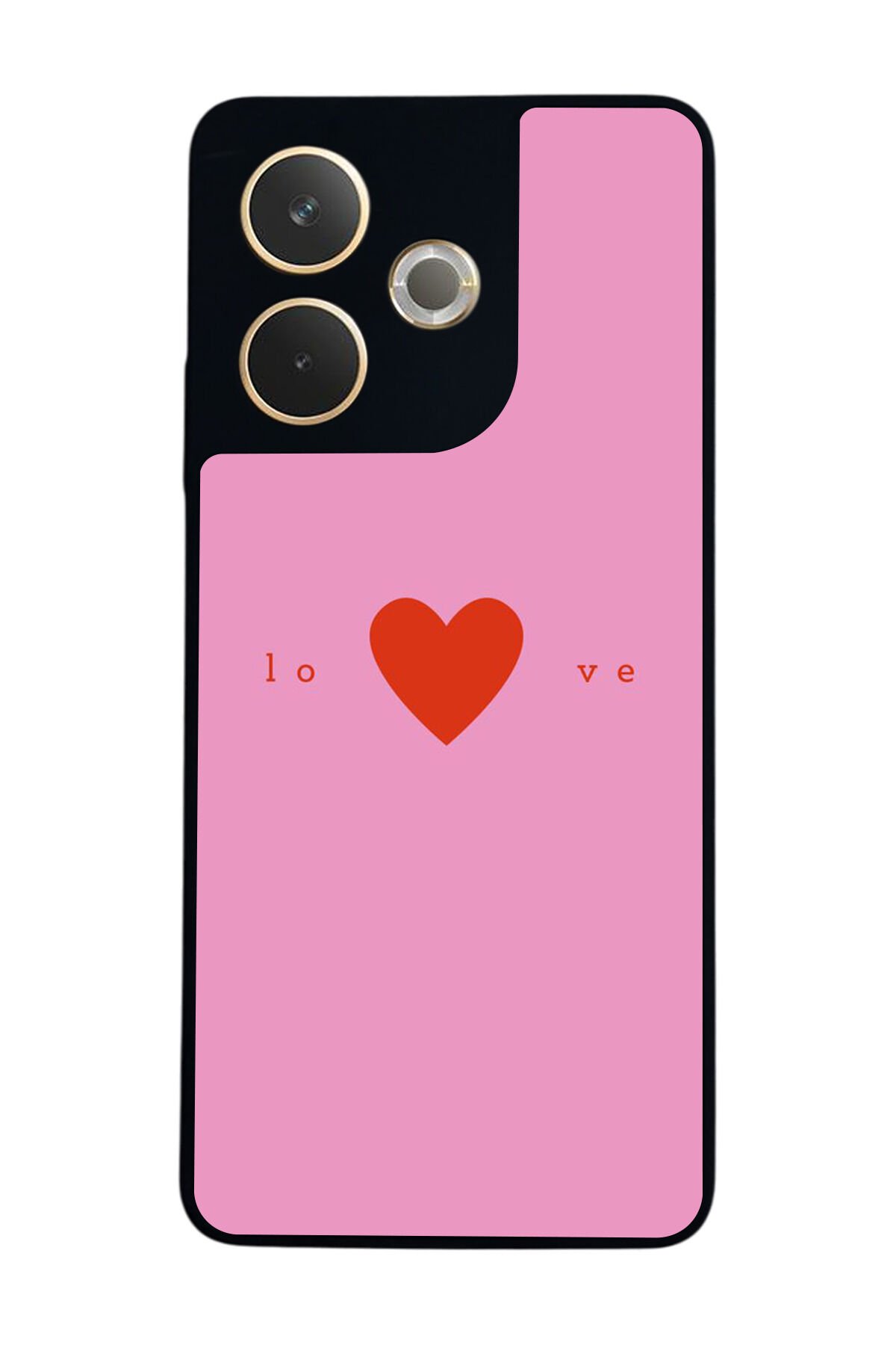 Oppo A5 Pro Uyumlu Kalp Love Tasarımlı Glossy Premium Kılıf
