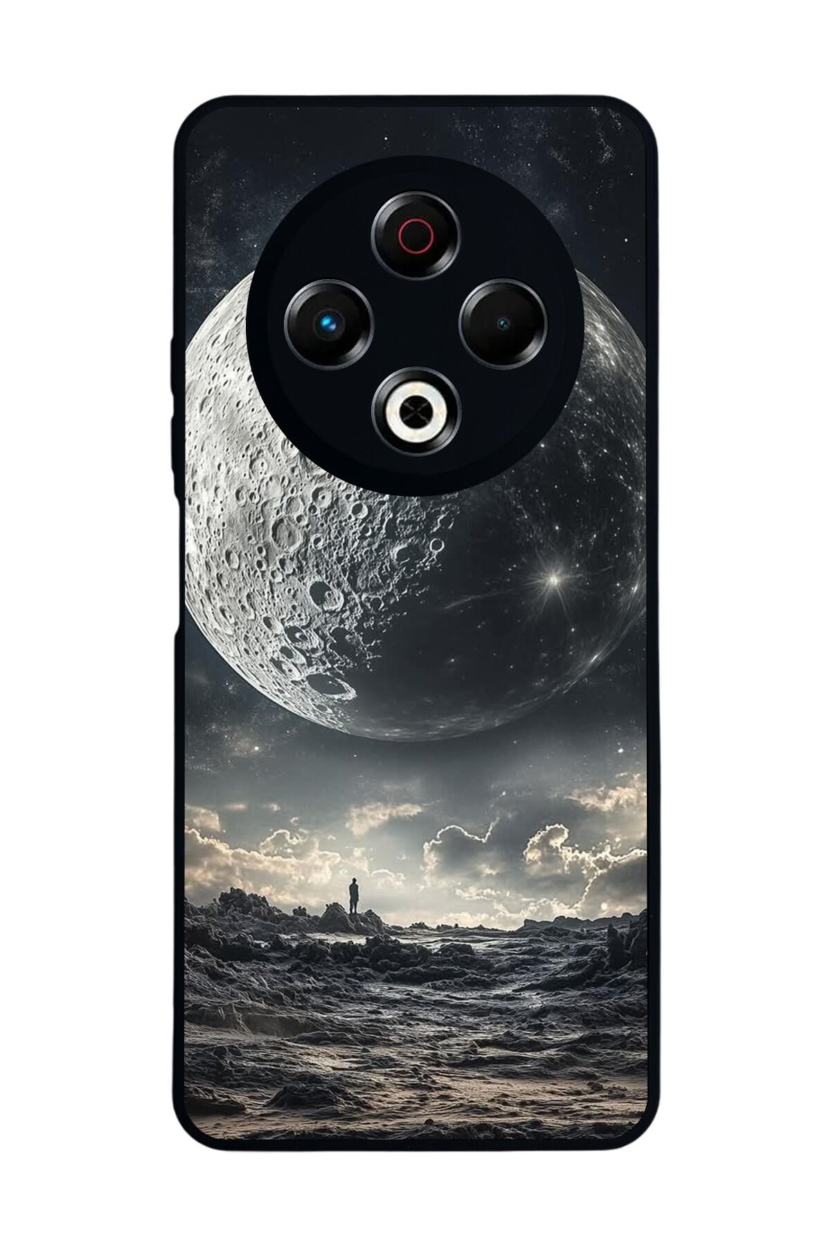 Tecno Spark 30 Uyumlu Ay Tasarımlı Glossy Premium Kılıf