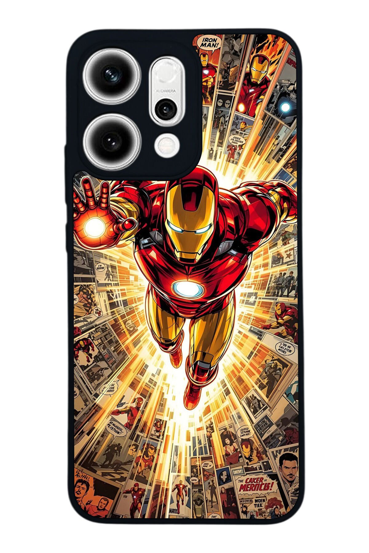 Oppo Reno 14 Uyumlu Iron Man ( Demir Adam ) Tasarımlı Glossy Premium Kılıf