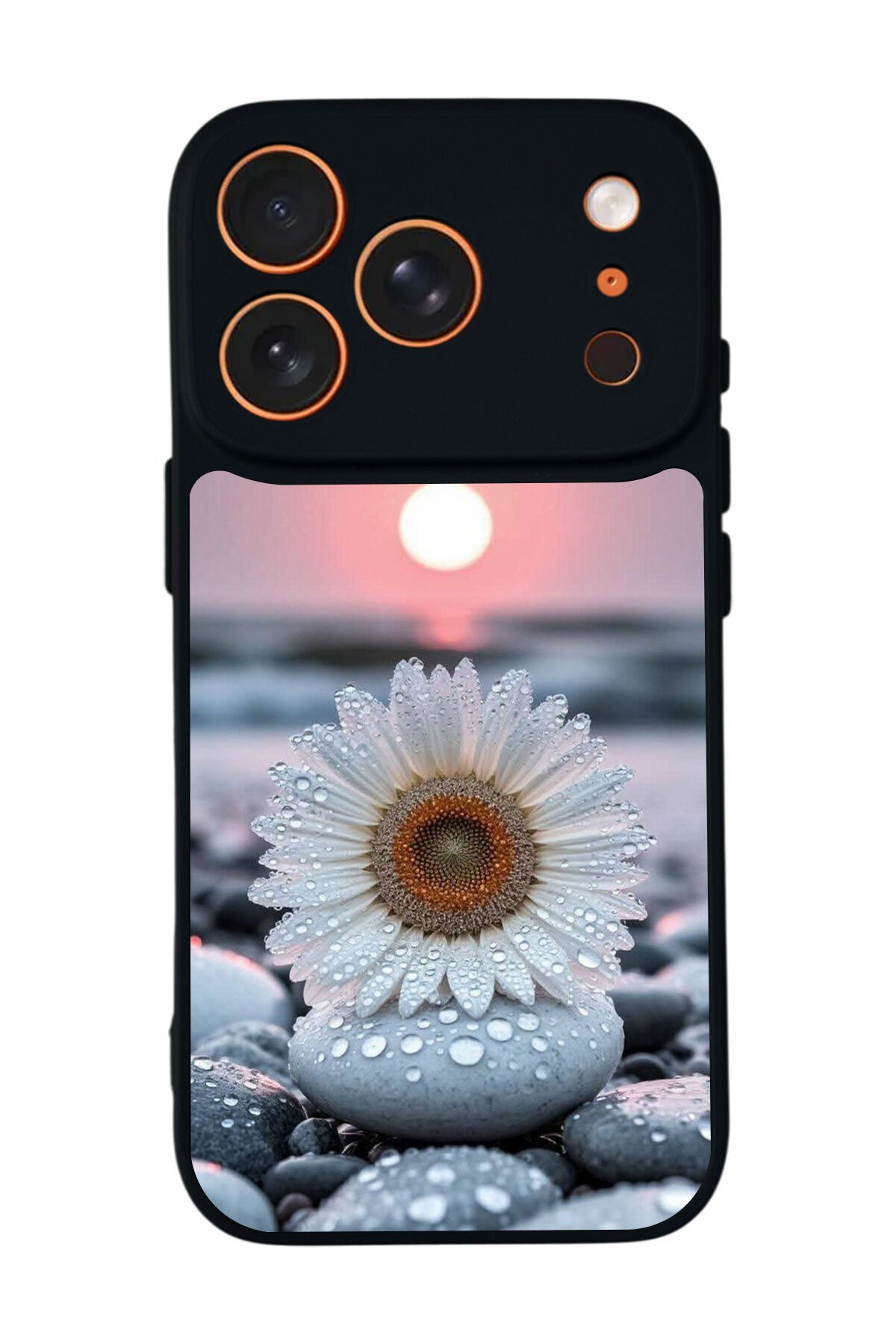 iPhone 17 Pro Uyumlu Cicek Tasarımlı Glossy Premium Kılıf