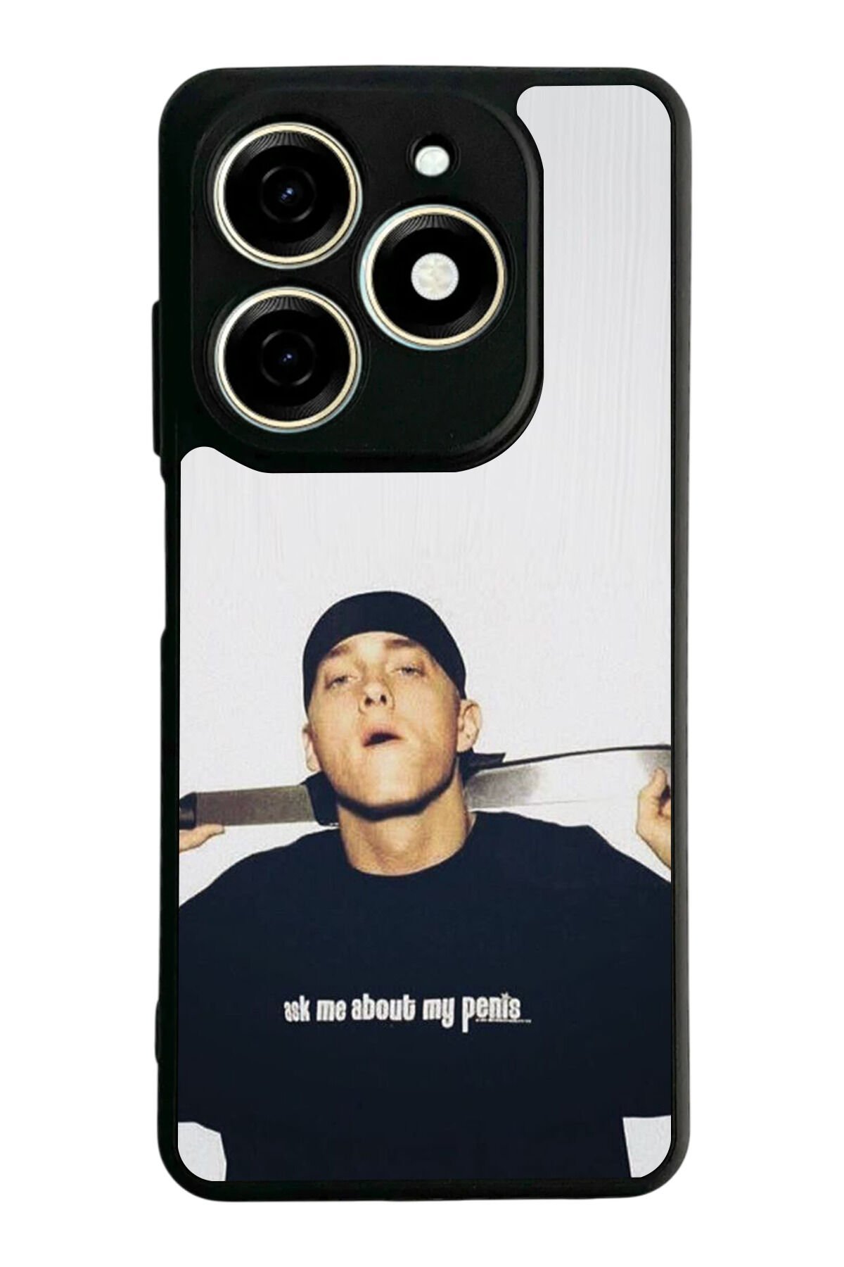 Infınıx Smart 8 Pro Uyumlu Eminem Tasarımlı Glossy Premium Kılıf