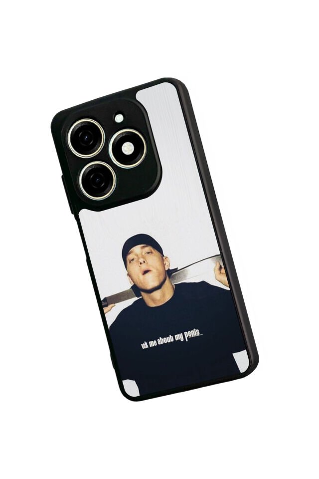 Infınıx Smart 8 Pro Uyumlu Eminem Tasarımlı Glossy Premium Kılıf
