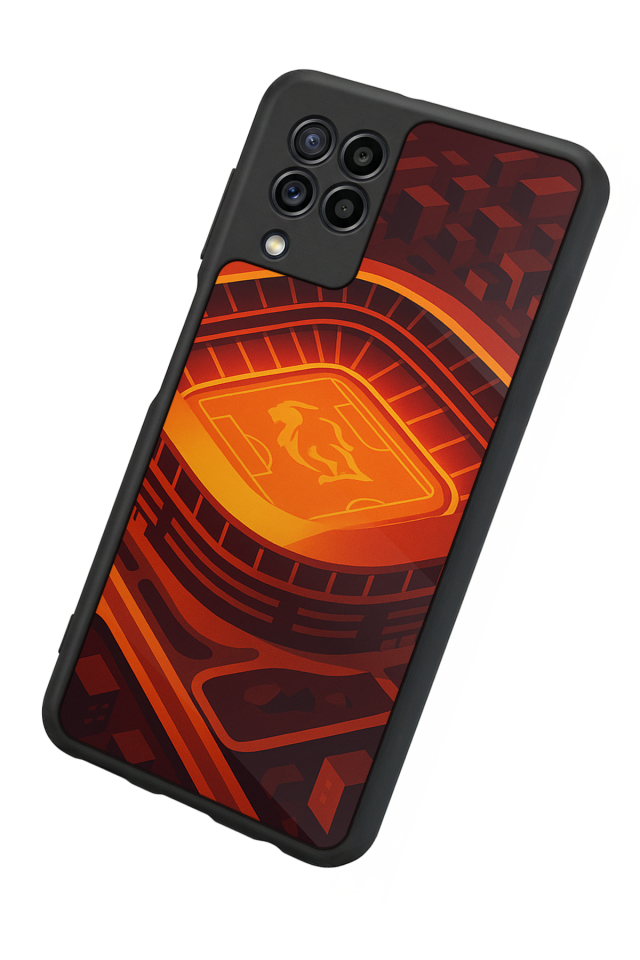 Samsung Galaxy M32 Uyumlu Aslan Tasarımlı Glossy Premium Kılıf