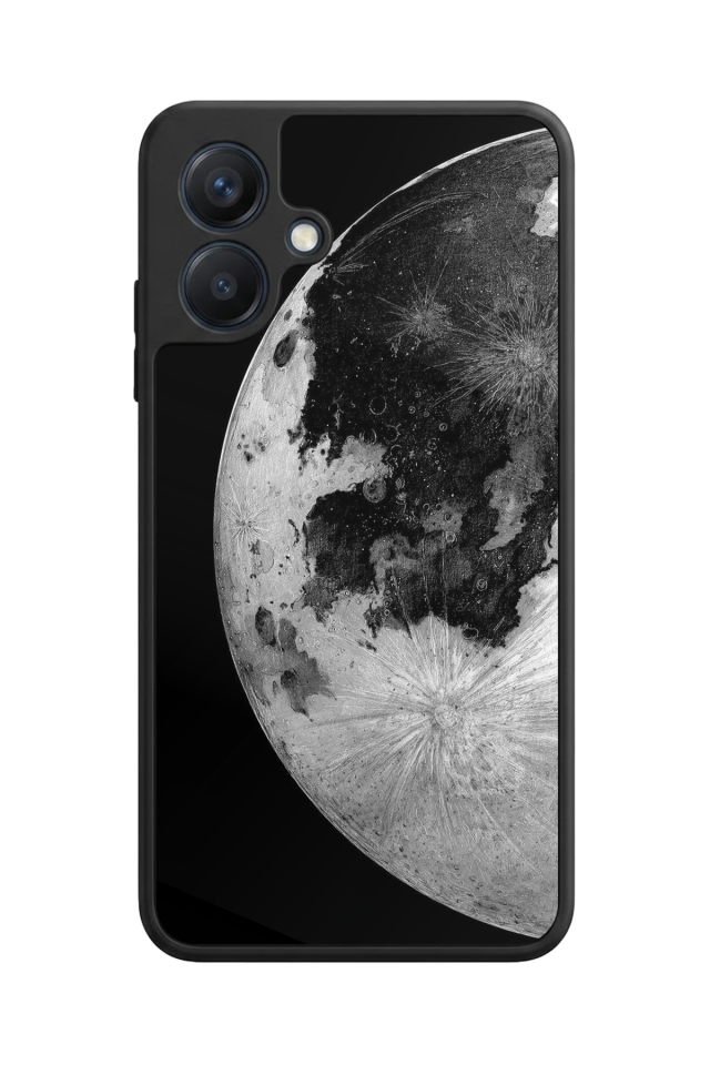 Samsung Galaxy A07 Uyumlu Ay Tasarımlı Glossy Premium Kılıf