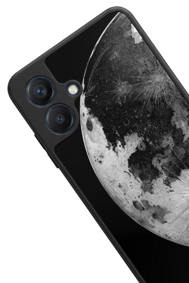 Samsung Galaxy A07 Uyumlu Ay Tasarımlı Glossy Premium Kılıf